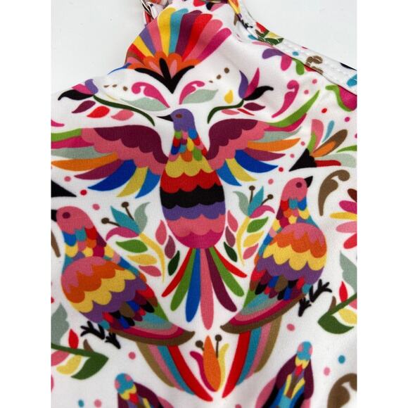 NWT‎ Verdelimon Swim Top Medium 286116 Izamal Printed Birds Wrap Strap $177 - Picture 6 of 16